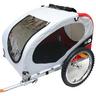 View Item PedalPro Bicycle Pet Dog Trailer in Grey/Red/Black with Hi-Vis Strips